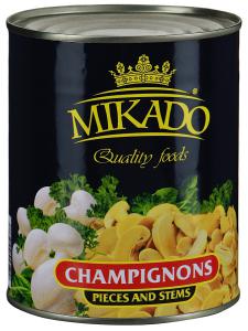 Микадо вход. Mikado шампиньоны резаные 850мл. (Mikado) шампиньоны 850 мл целые. Mikado грибы. Mikado консервы.